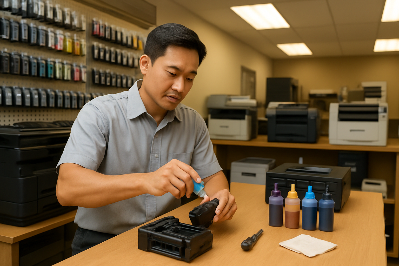 Cung cấp dịch vụ đổ mực máy in tại phường Ba Đình