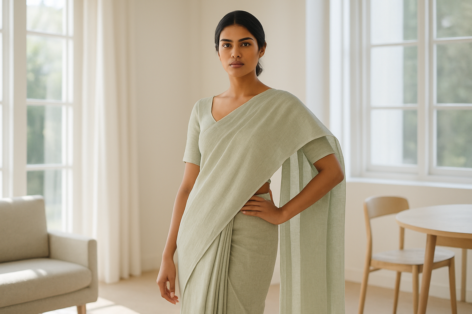 Linen Sarees for Contemporary Summer Style