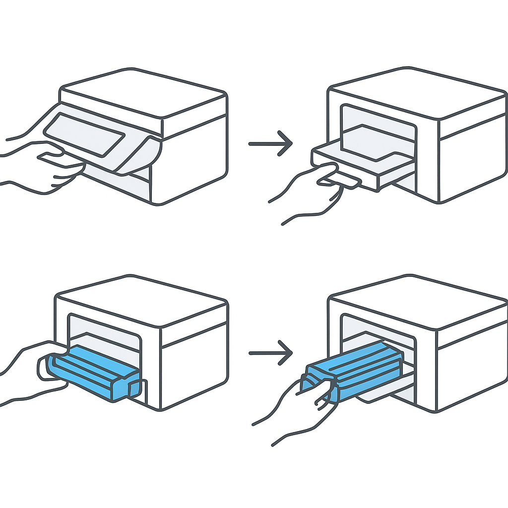 Cạch thay hộp mực máy in màu Canon LBP621CW