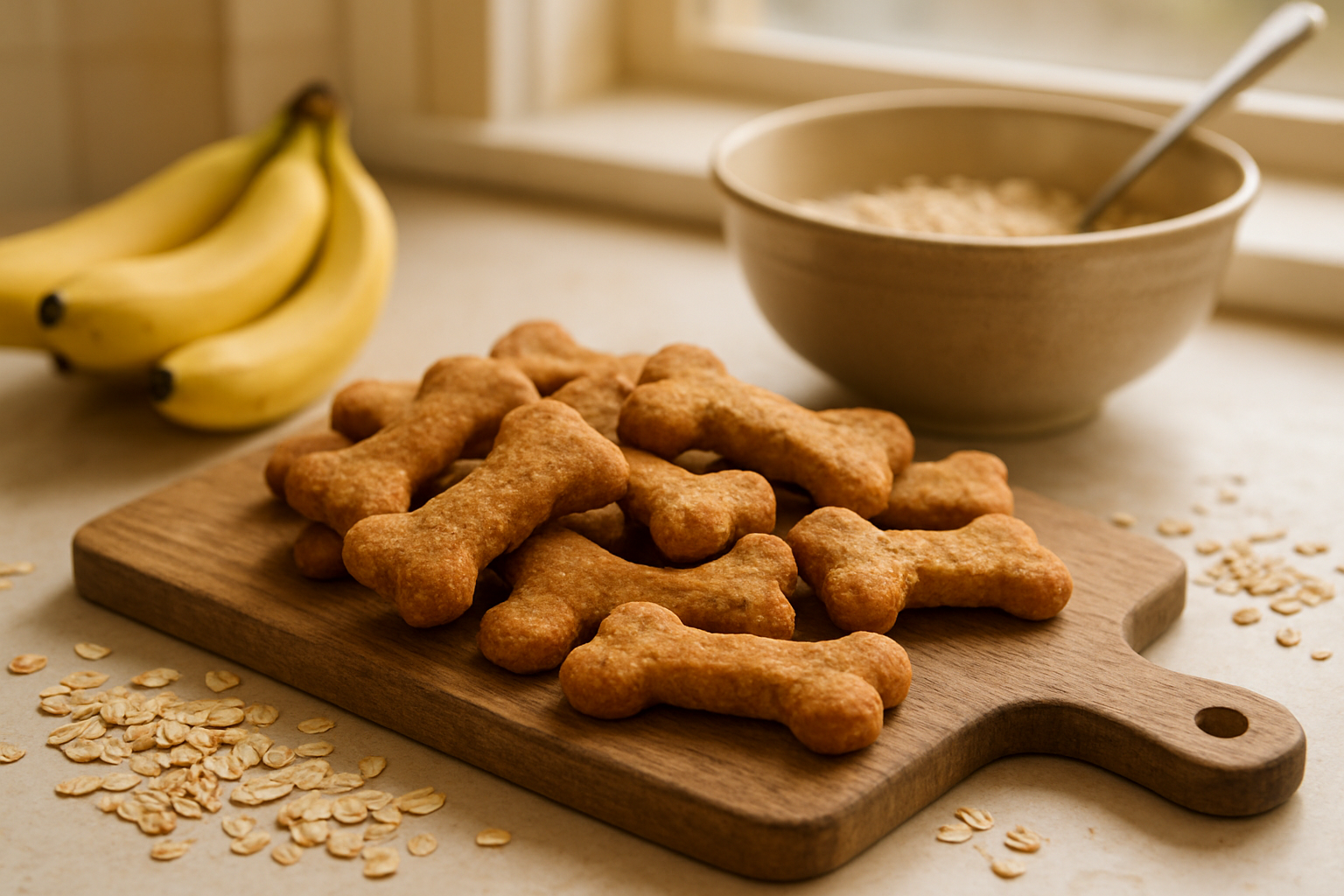 Simple 3-Ingredient Banana Oat Dog Treats