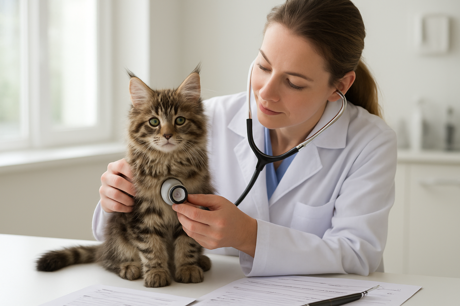 Adorable Maine Coon kitten 