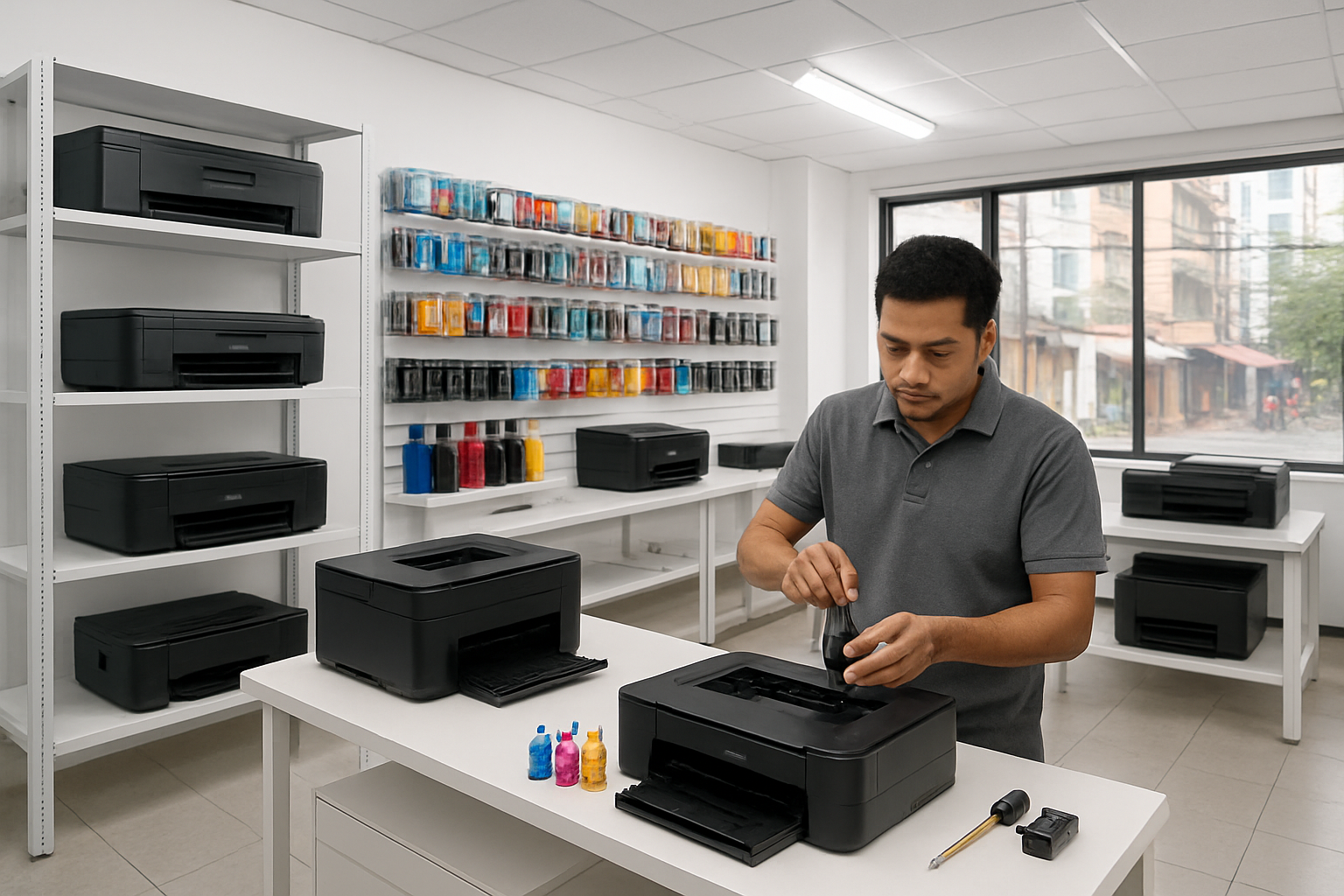Dịch vụ đổ mực máy in tại đường Lê Văn Lương