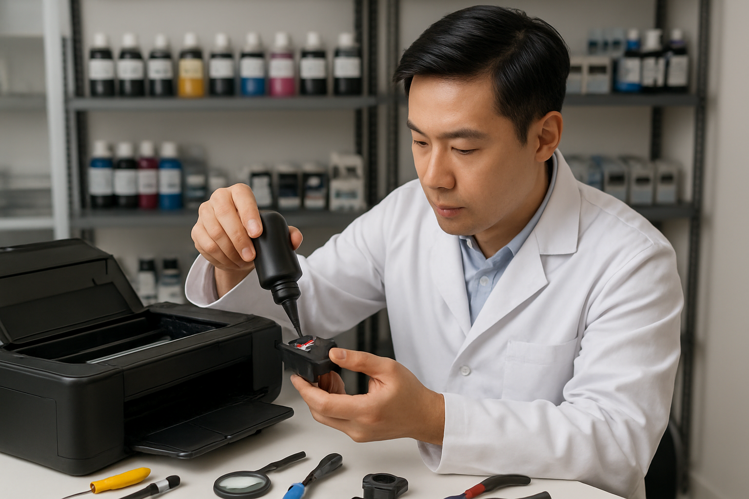 Kỹ thuật đổ mực máy in tại Quan Nhân phổ biến