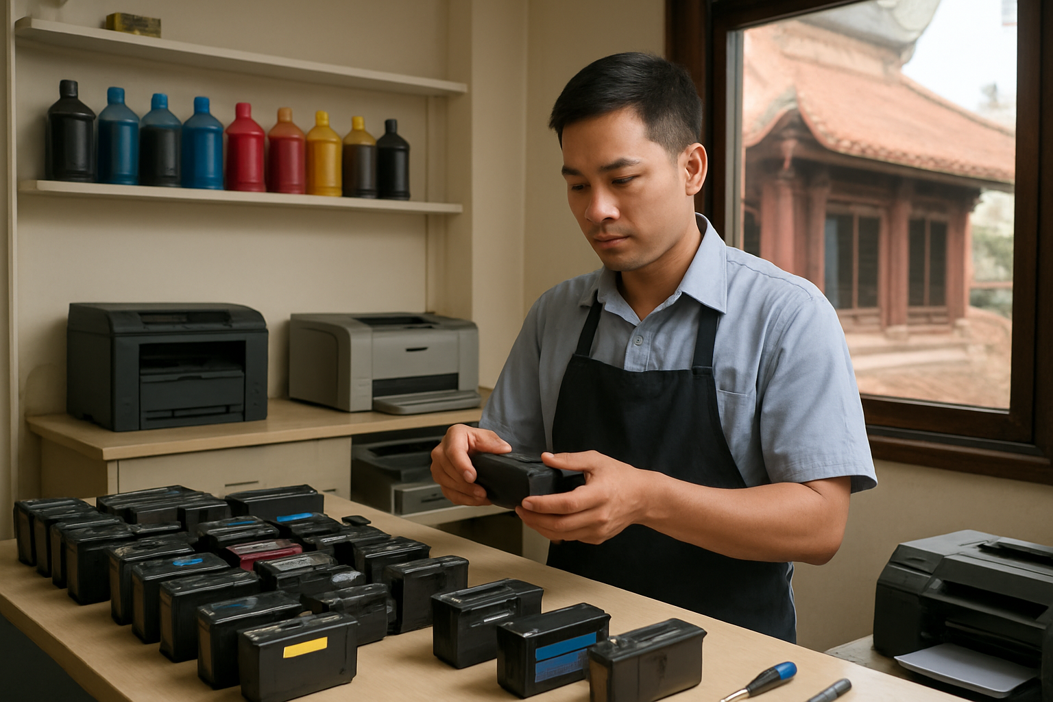 Đổ mực máy in tại Phường Cửa Nam bởi công ty Phương Đông