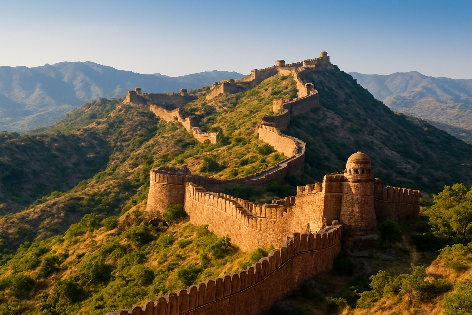 Explore the Great Wall of India at Kumbhalgarh