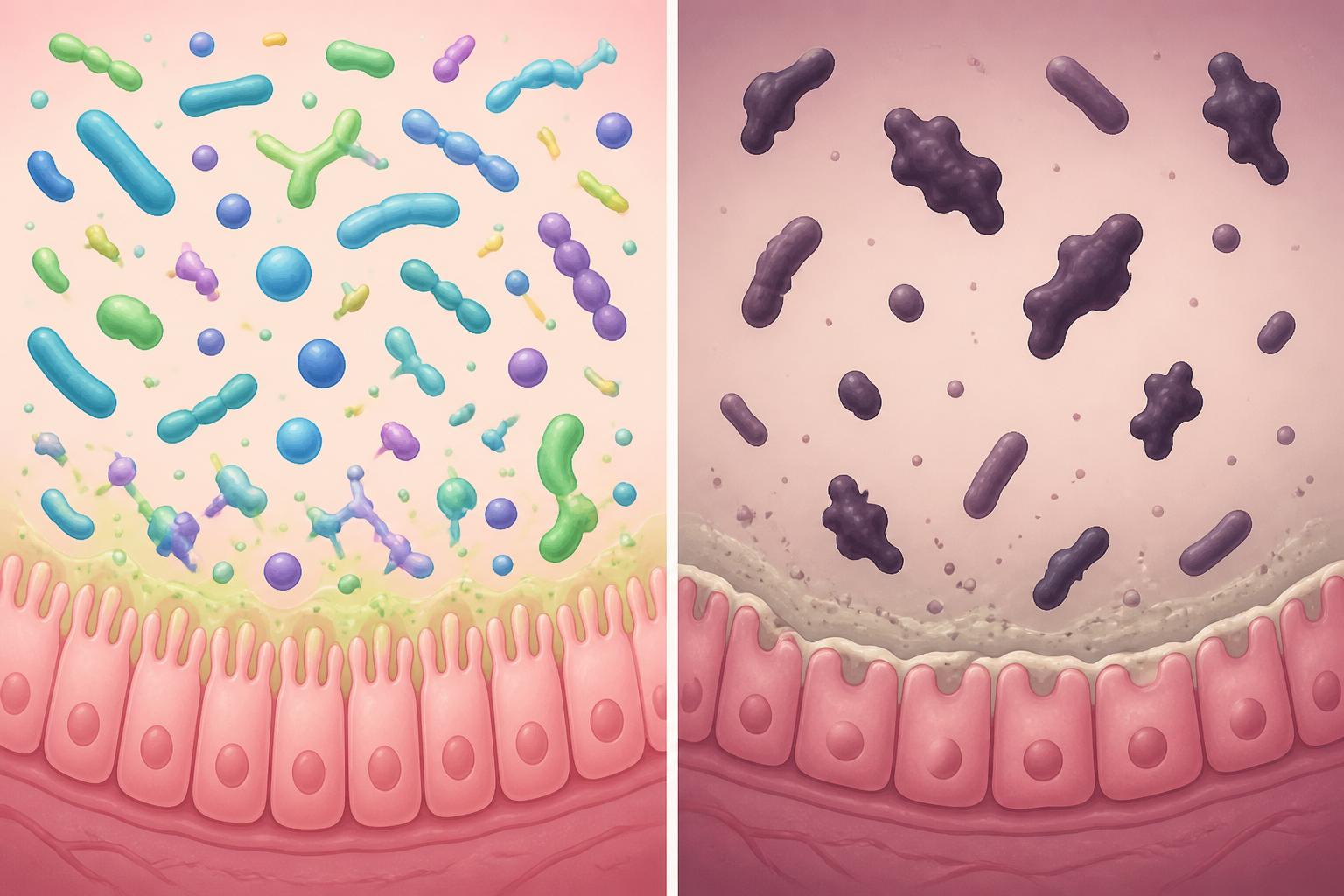 7 reasons Why Aging Increases Your Colorectal Cancer Risk 3 Ai generated illustration of gut microbia