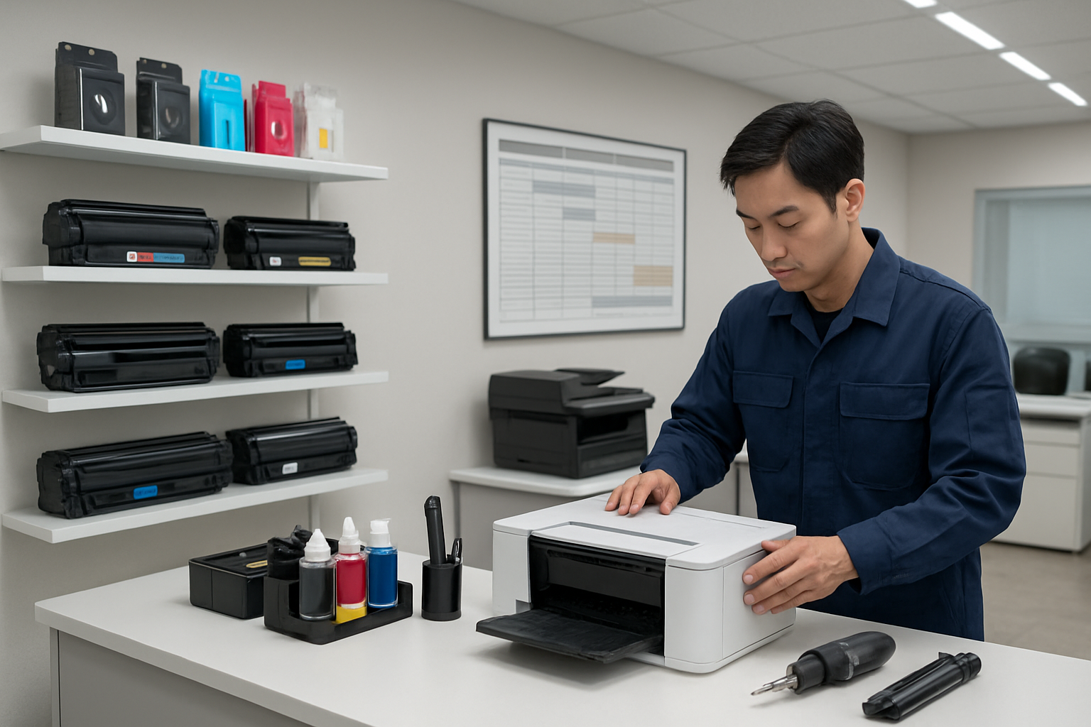 Đổ mực máy in tại phố Nguyễn Du 