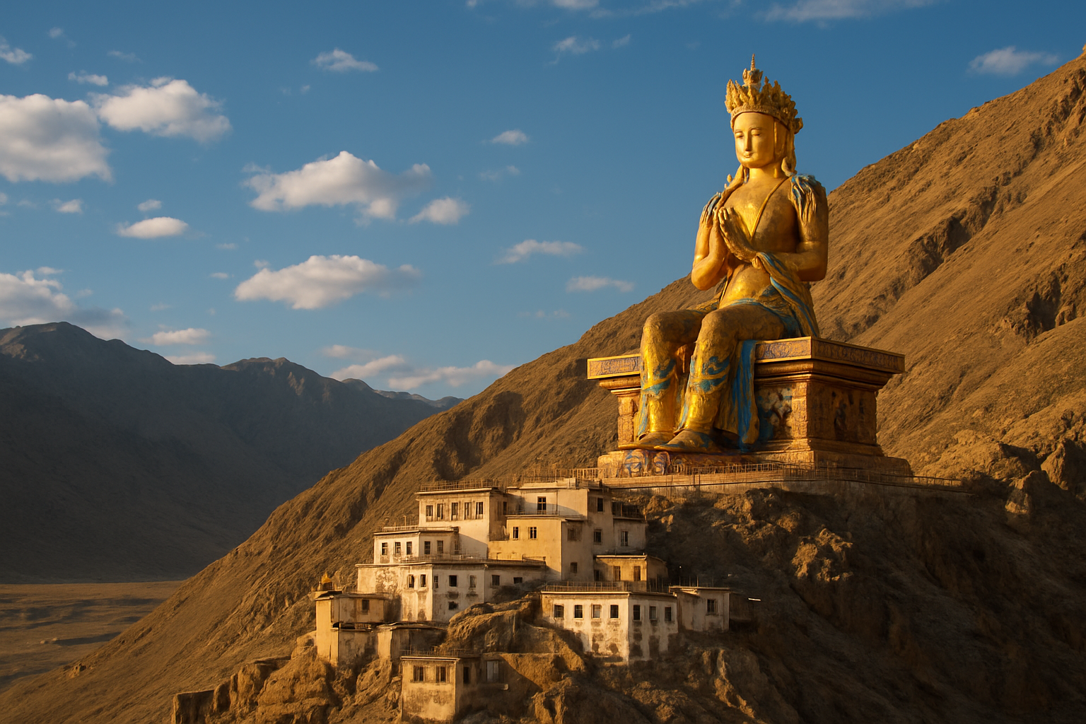 Diskit Monastery: Encounter the Giant Maitreya Buddha Statue