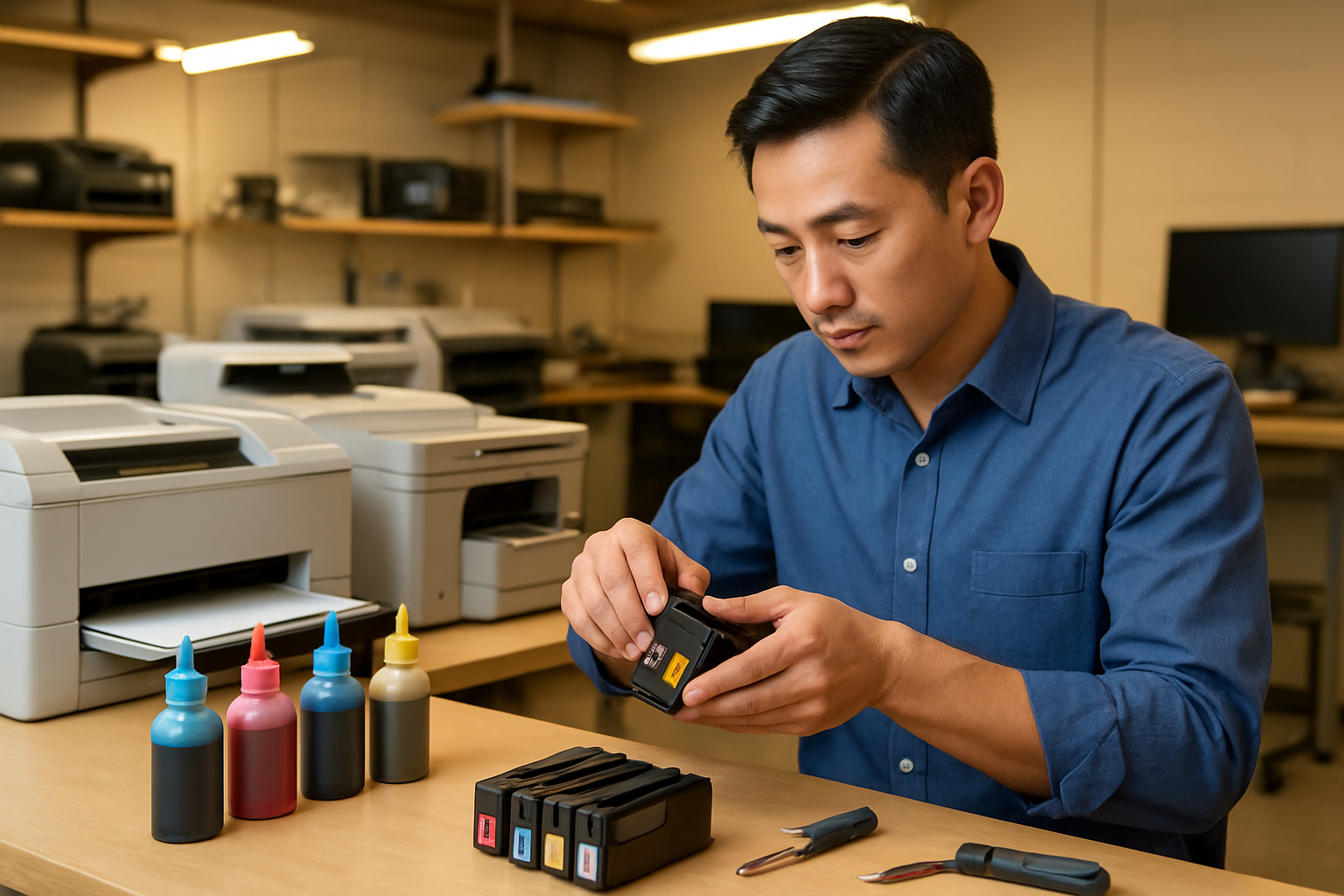 Đổ mực máy in tại Bồ Đề