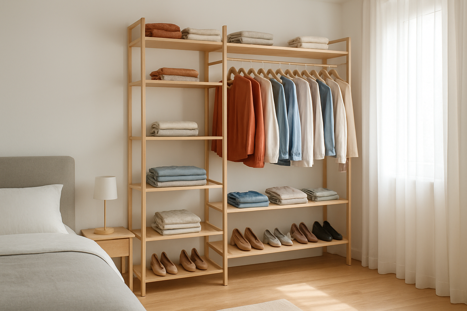 Open wardrobe concepts for display and accessibility