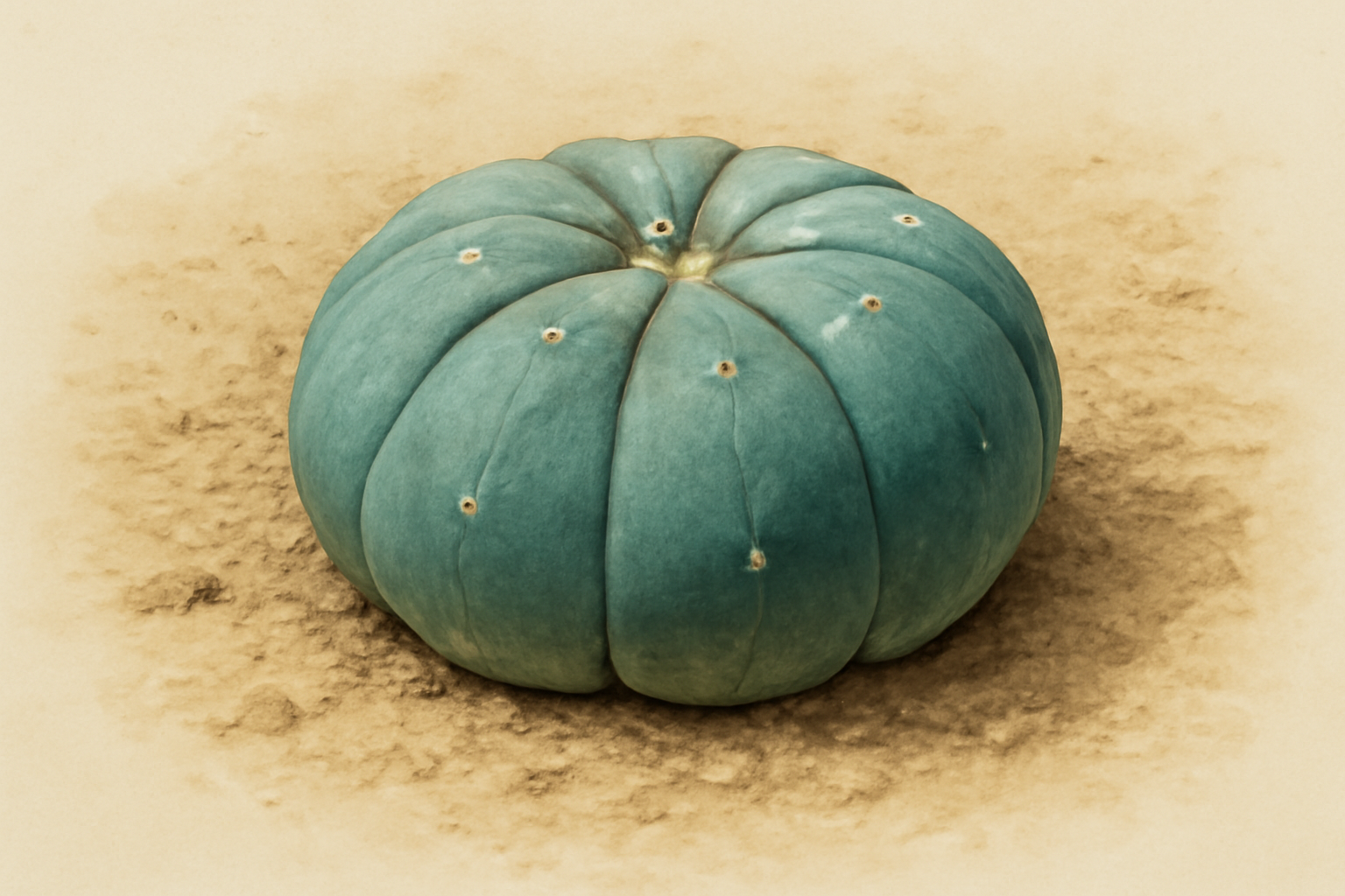 Understanding Lophophora Williamsii: The Peyote Cactus - Psychedelic Today Ai Generated Illustration