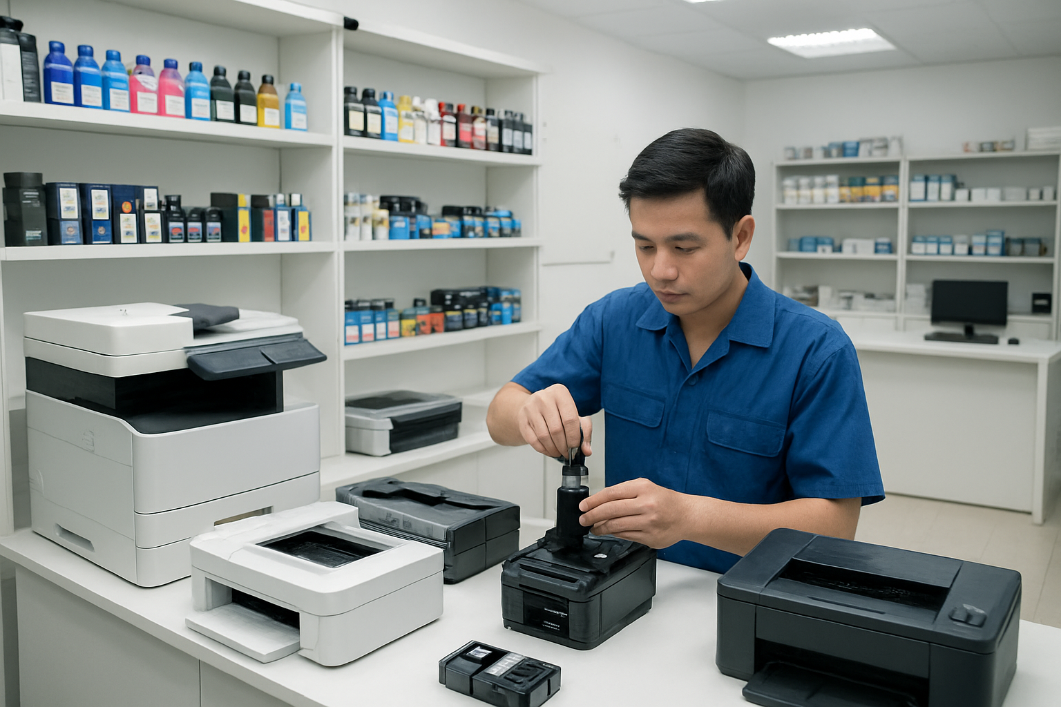 Cửa hàng Phương Đông đổ mực máy in tại Bồ Đề