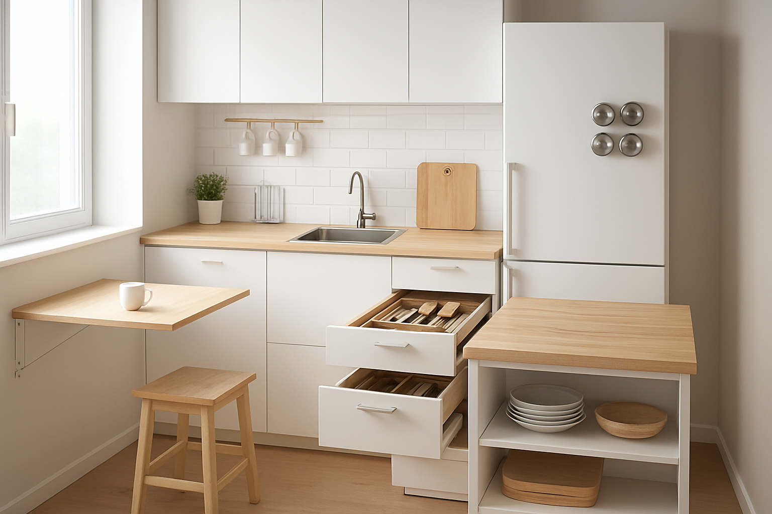 7 modular kitchen types that transform small spaces 6 Space-saving furniture and accessories
