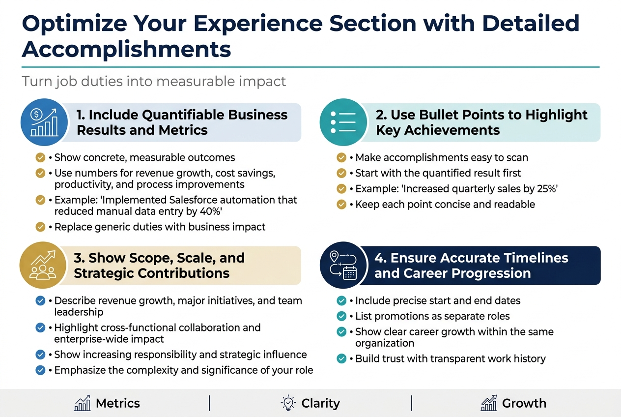Optimize Your Experience Section with Detailed Accomplishments