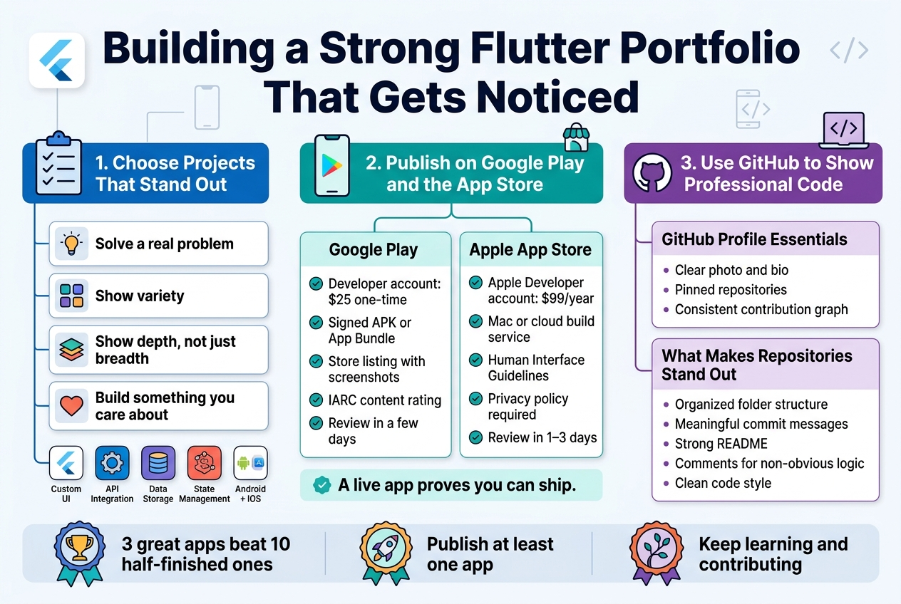 Building a Strong Flutter Portfolio That Gets Noticed