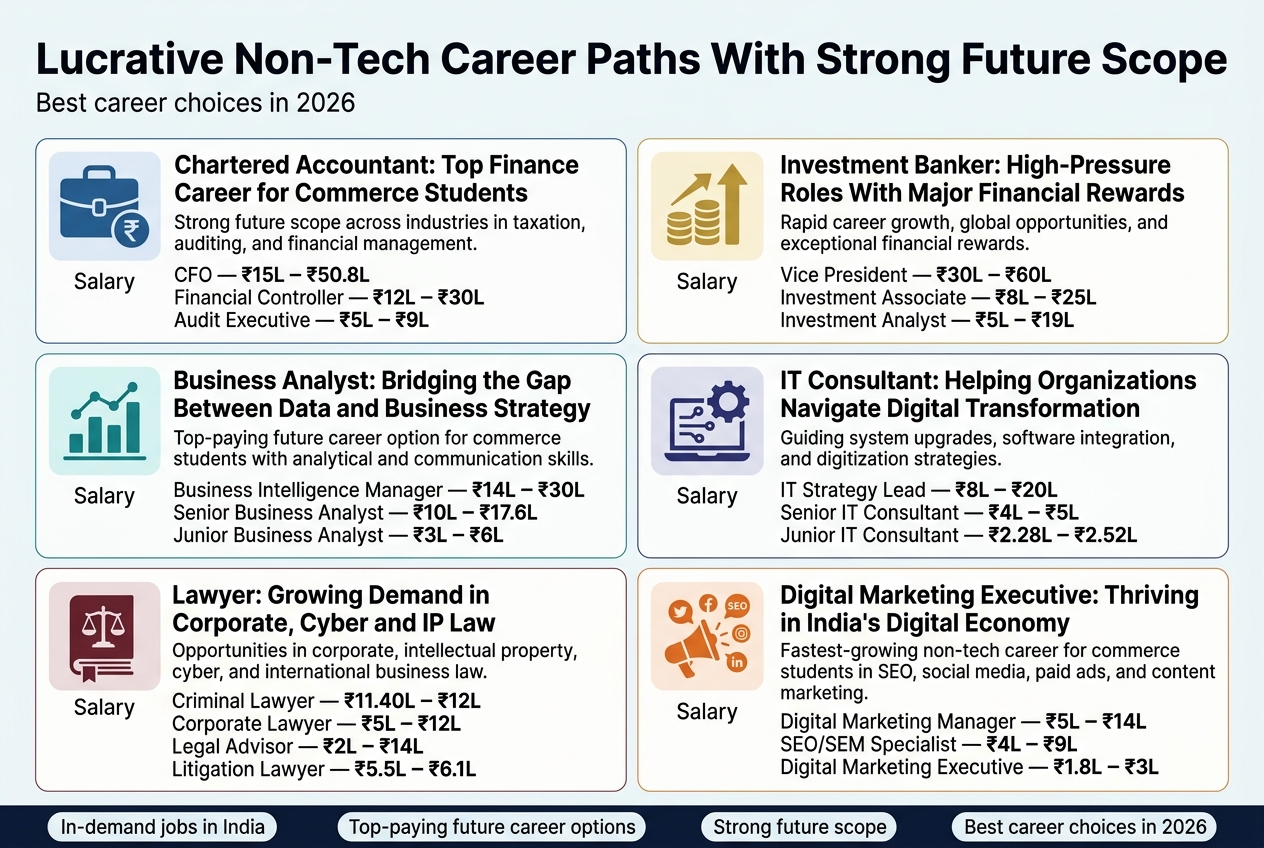 Lucrative Non-Tech Career Paths With Strong Future Scope