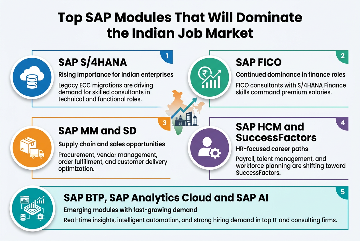 Top SAP Modules That Will Dominate the Indian Job Market