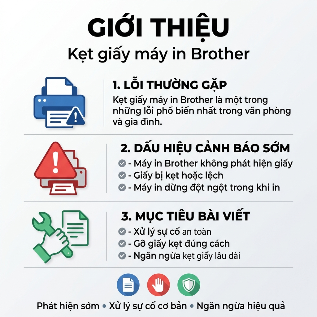 Hướng dẫn sửa máy in brother kẹt giấy