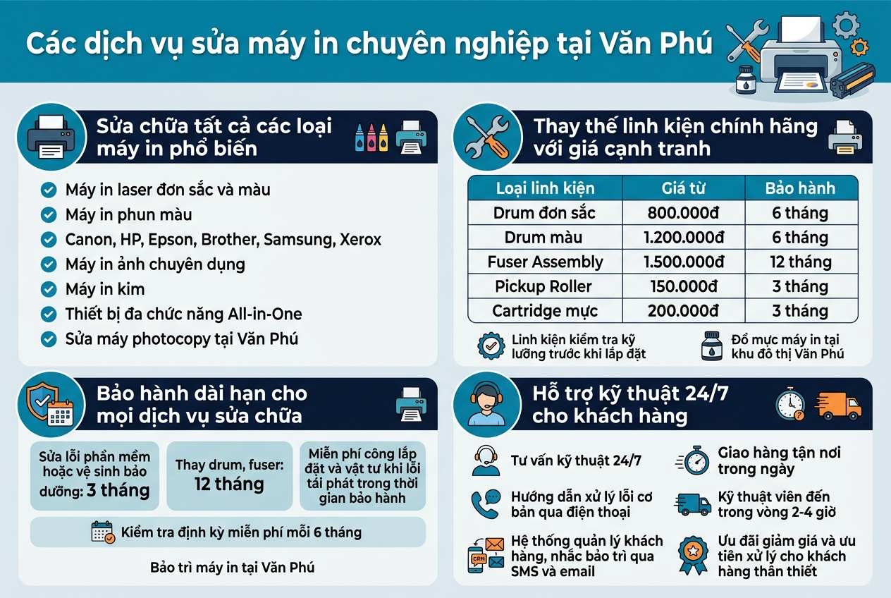 Sửa máy in tại Văn Phú 