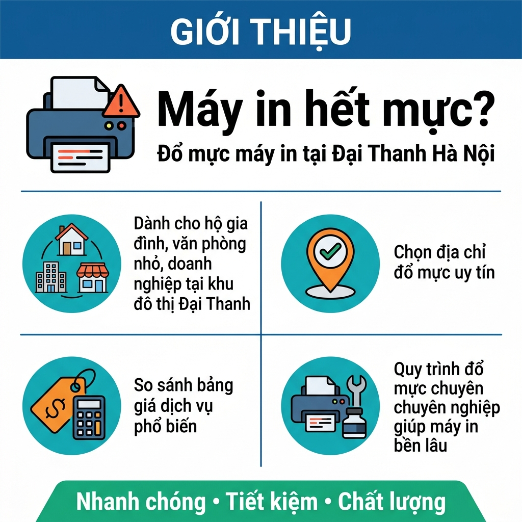 Đổ mực máy in tại Đại Thanh  Hà Nội