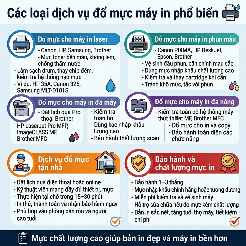 Địa chỉ đổ mực máy in tại Đại Thanh 