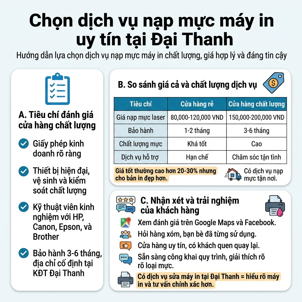 Đổ mực máy in tại Đại Thanh mực in chính hãng