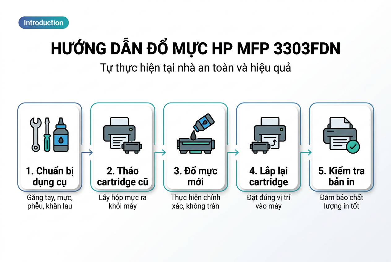 Đổ mực máy in HP MFP 3303fdn