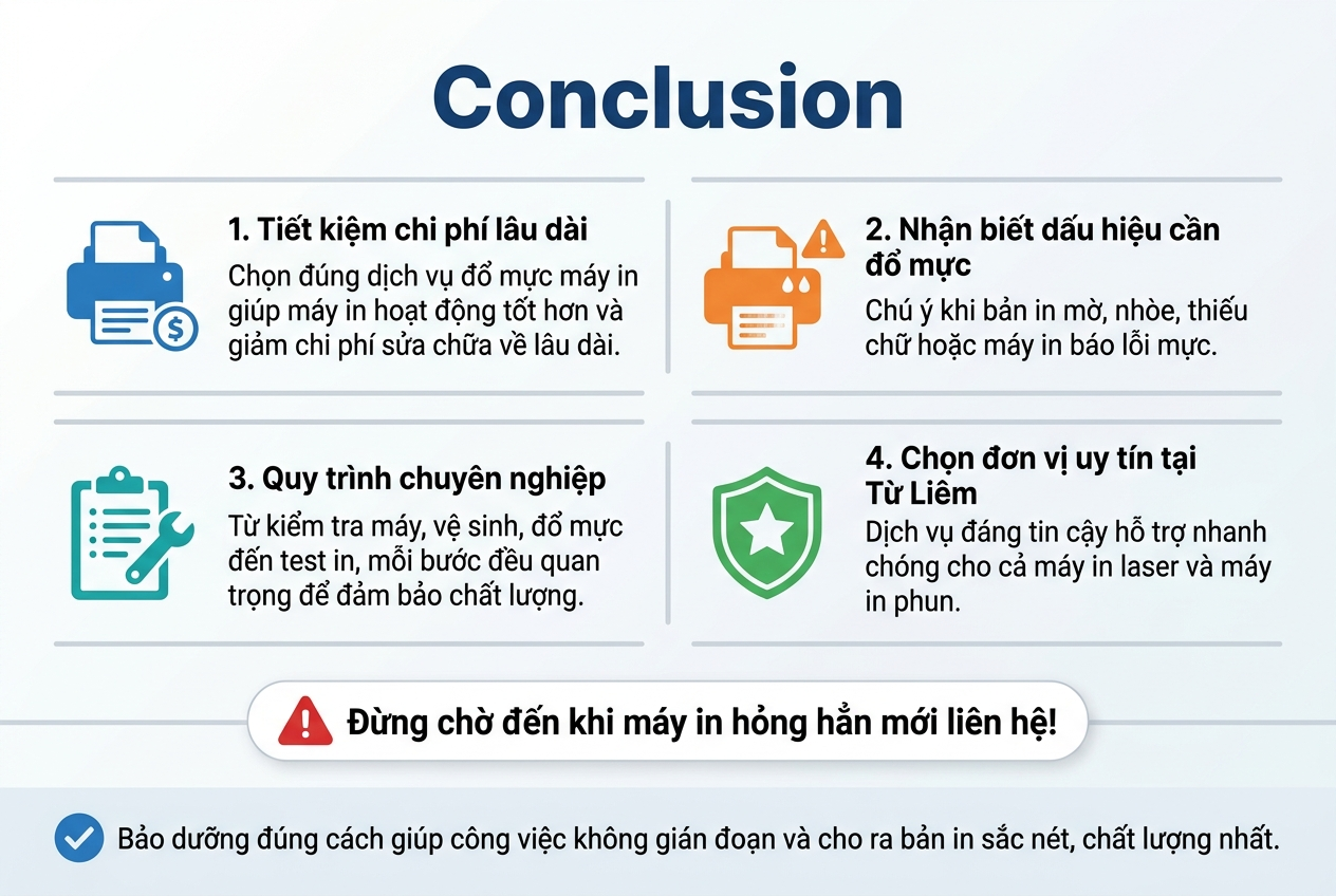 Đổ mực máy in tại phường Từ Liêm