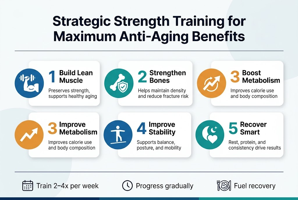 Strategic Strength Training for Maximum Anti-Aging Benefits