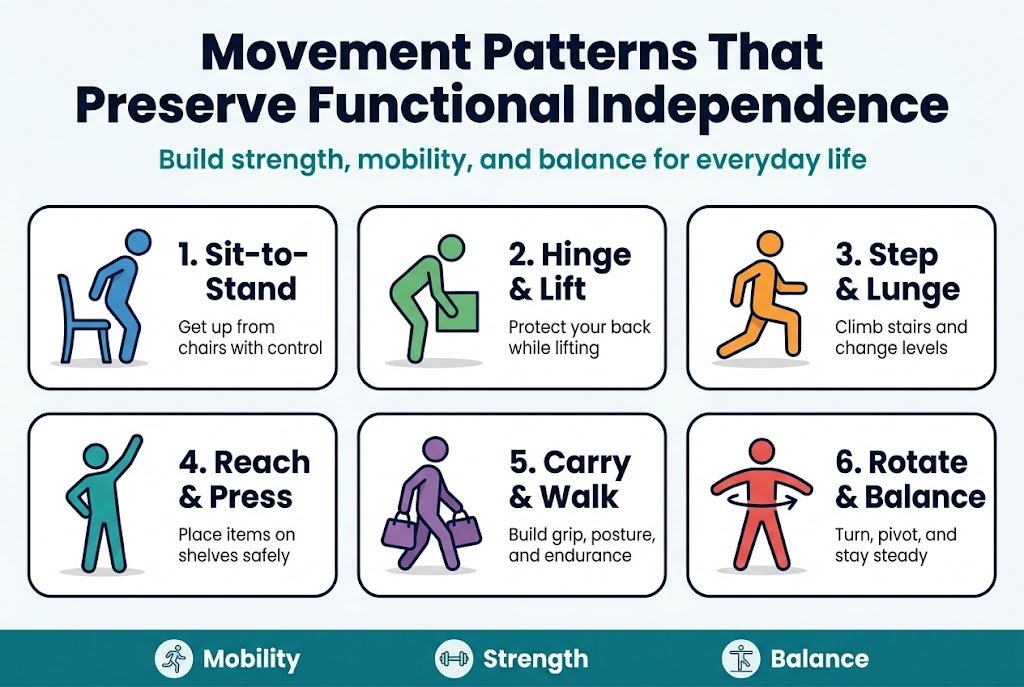 Movement Patterns That Preserve Functional Independence
