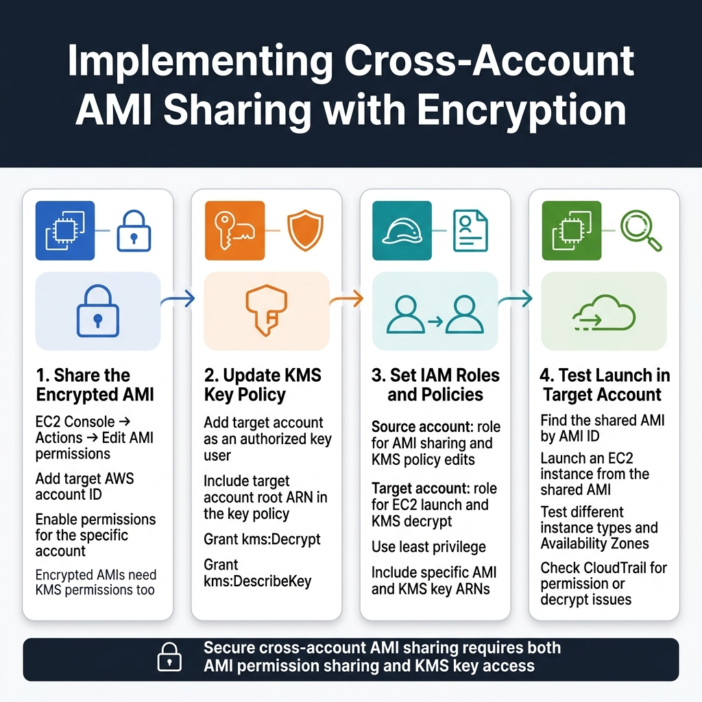Implementing Cross-Account AMI Sharing with Encryption