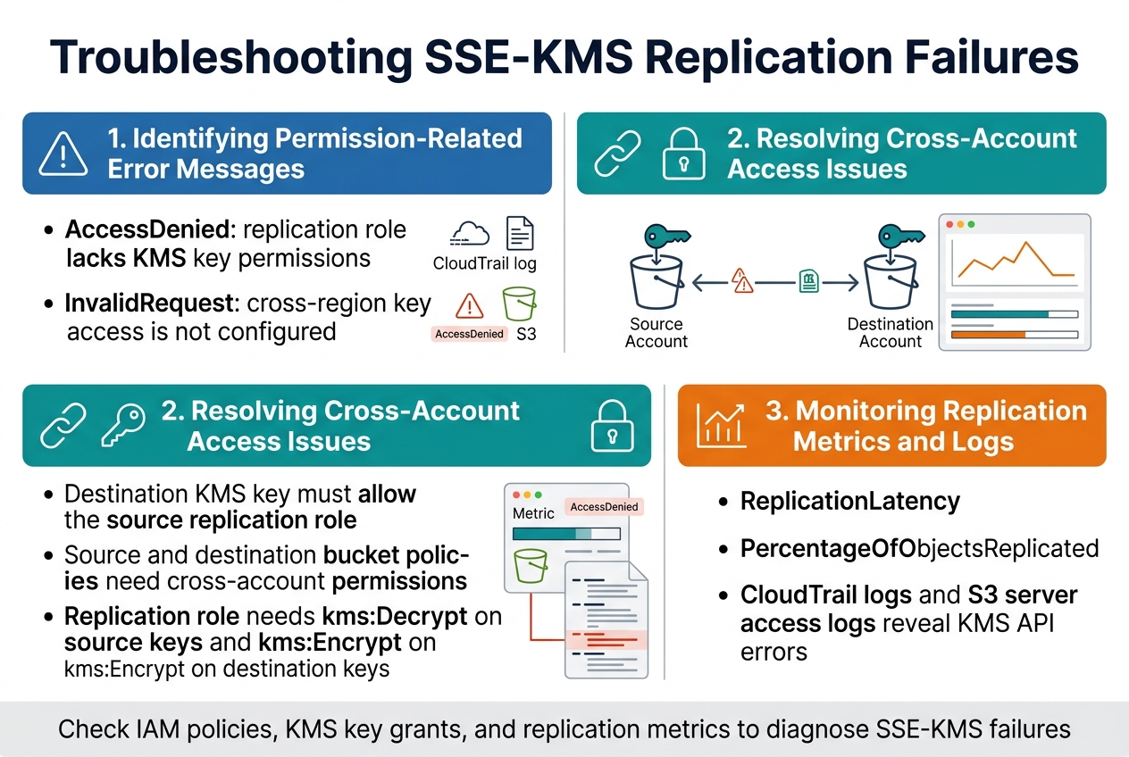 Troubleshooting SSE-KMS Replication Failures