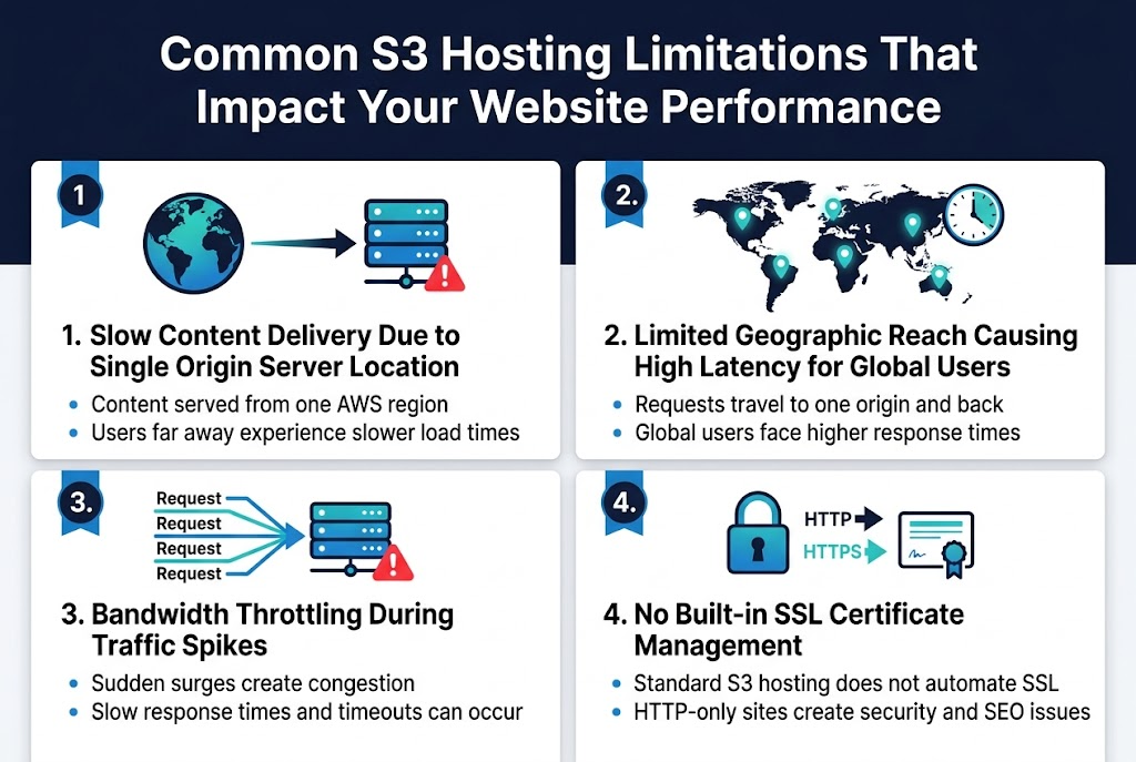 Common S3 Hosting Limitations That Impact Your Website Performance