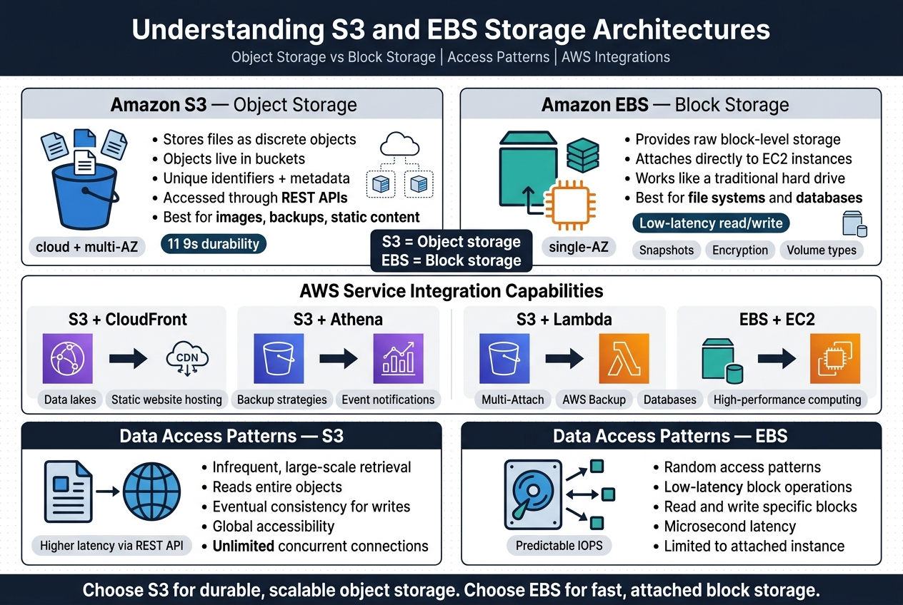 Understanding S3 and EBS Storage Architectures