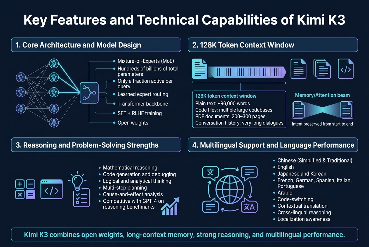 Key Features and Technical Capabilities of Kimi K3