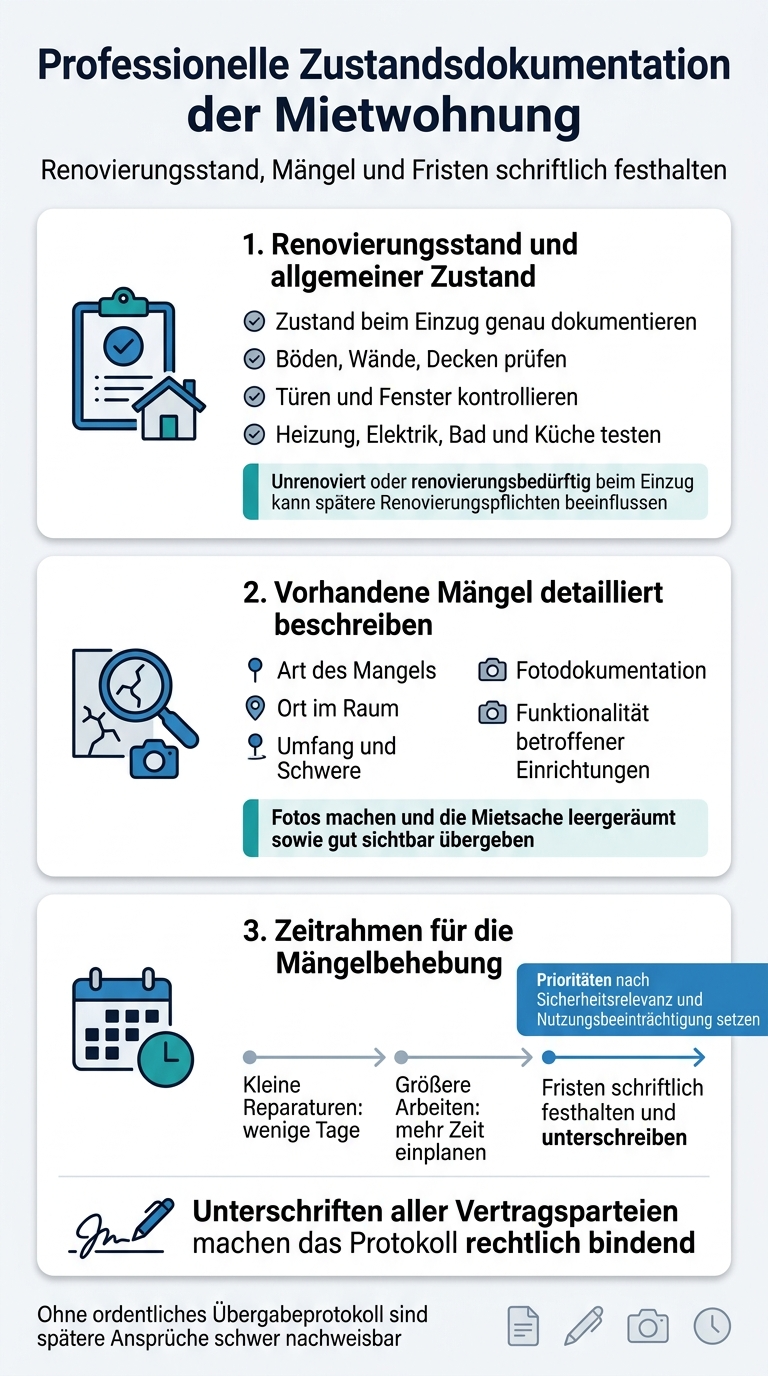 Professionelle Zustandsdokumentation der Mietwohnung