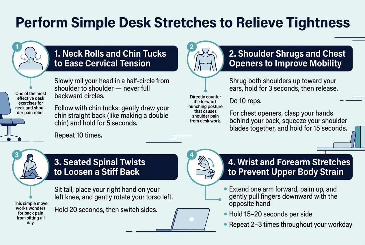 Perform Simple Desk Stretches to Relieve Tightness