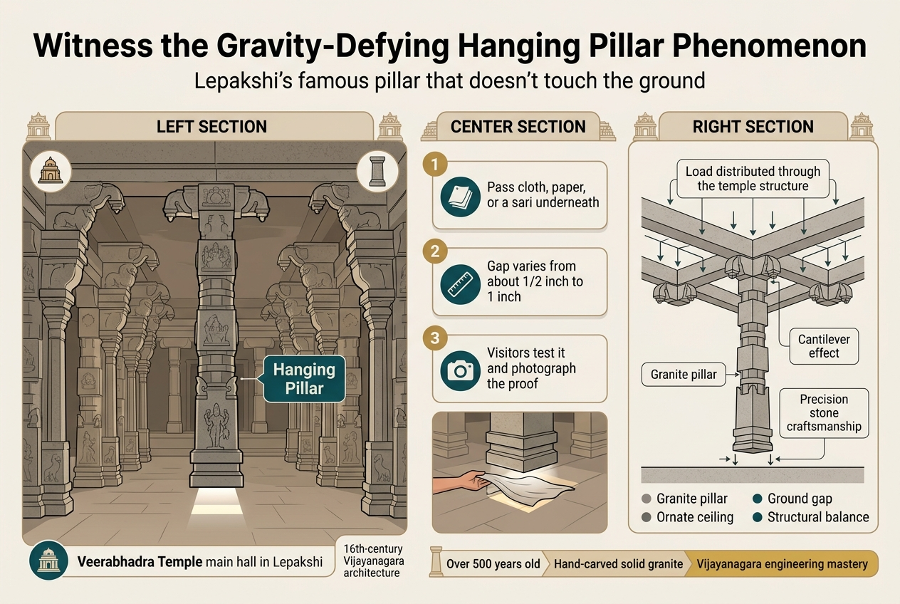 Witness the Gravity-Defying Hanging Pillar Phenomenon