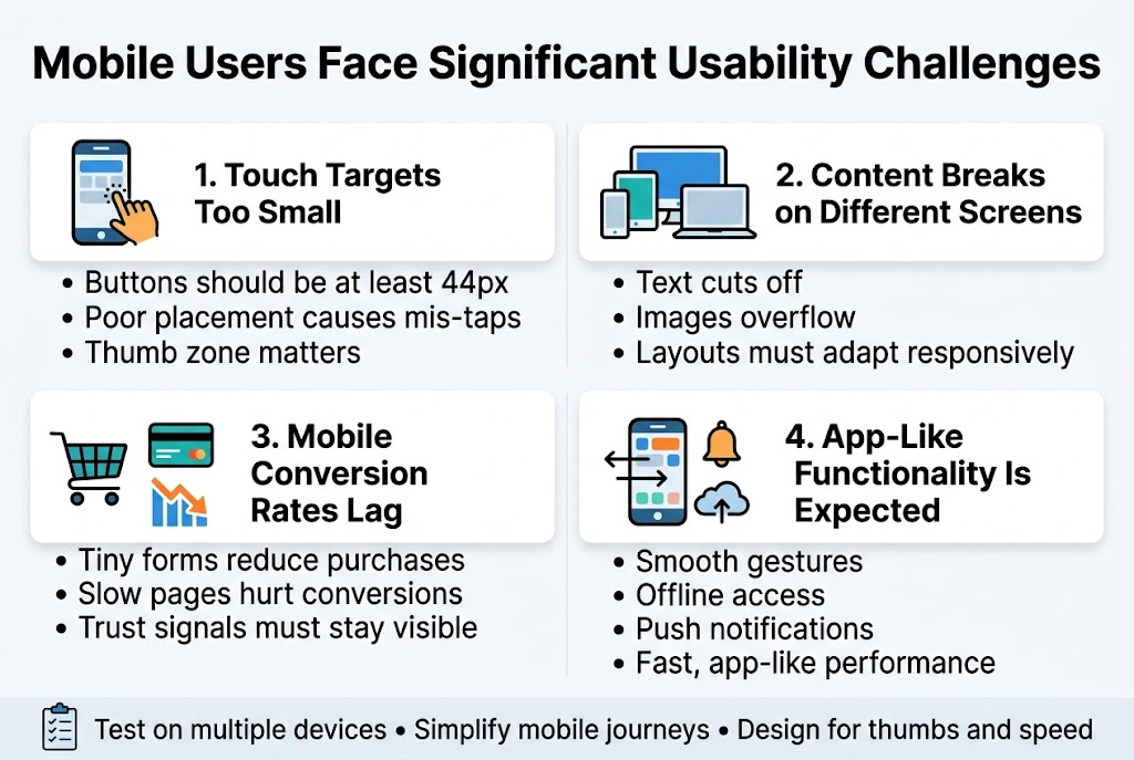 Mobile Users Face Significant Usability Challenges