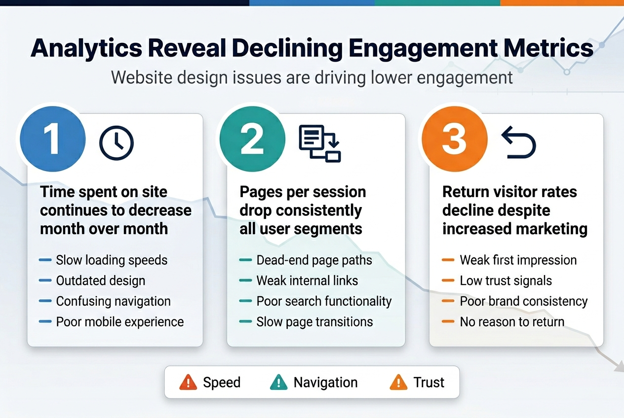 Analytics Reveal Declining Engagement Metrics