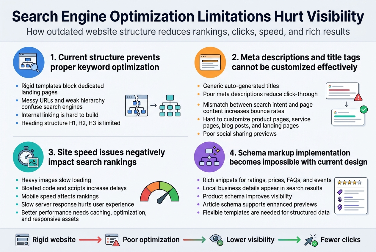 Search Engine Optimization Limitations Hurt Visibility