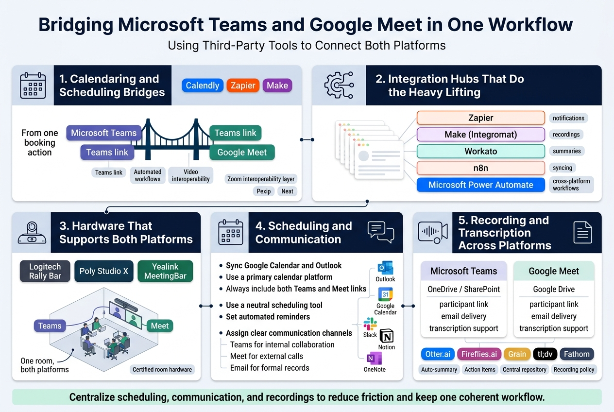 Bridging Microsoft Teams and Google Meet in One Workflow