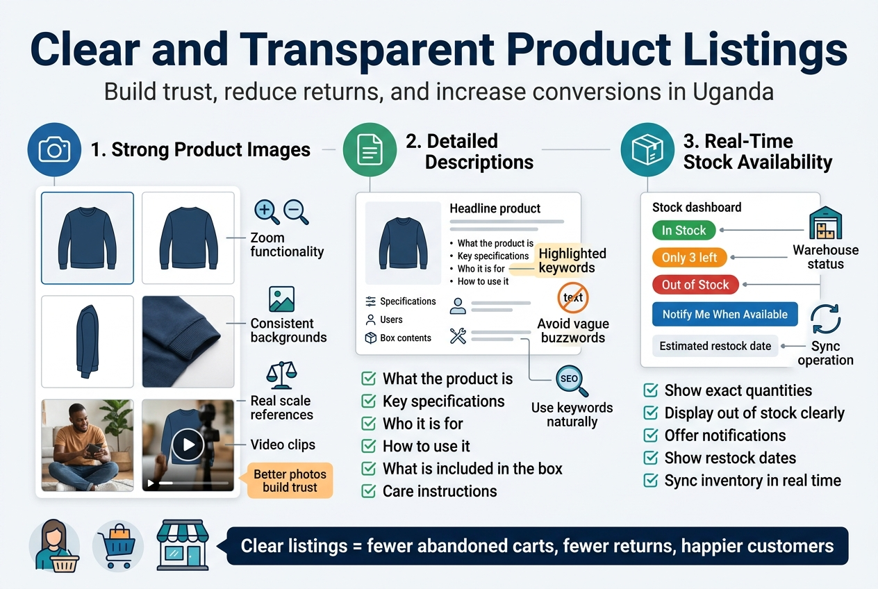 Clear and Transparent Product Listings