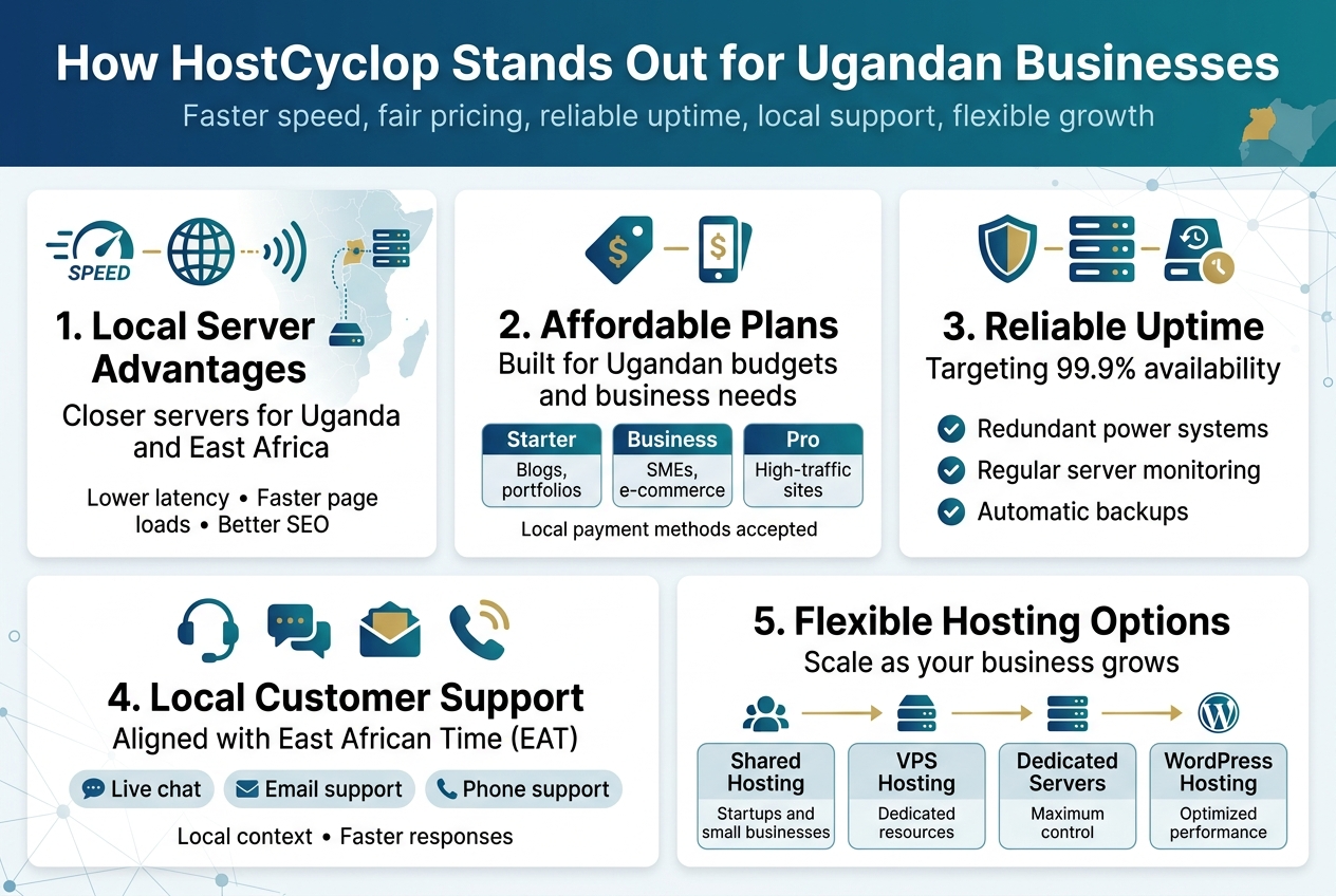 How HostCyclop Stands Out for Ugandan Businesses