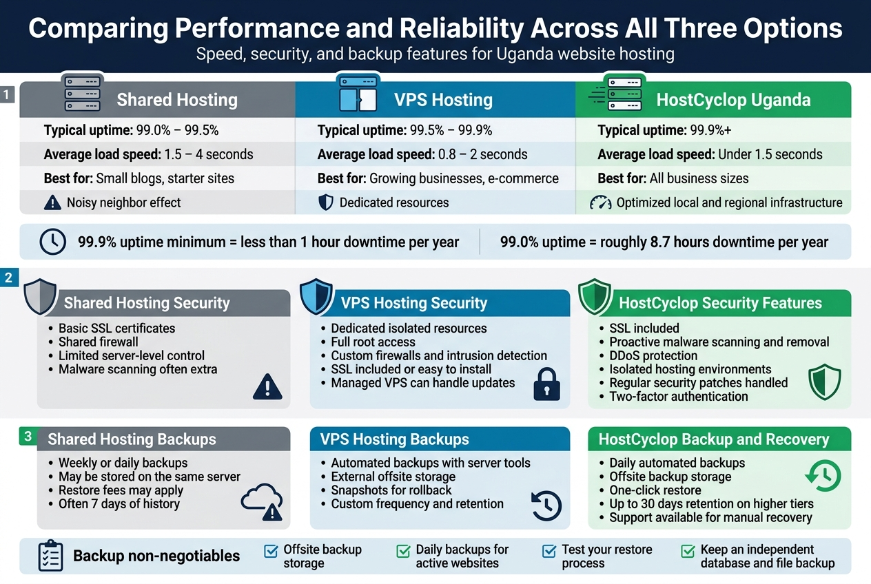 Comparing Performance and Reliability Across All Three Options