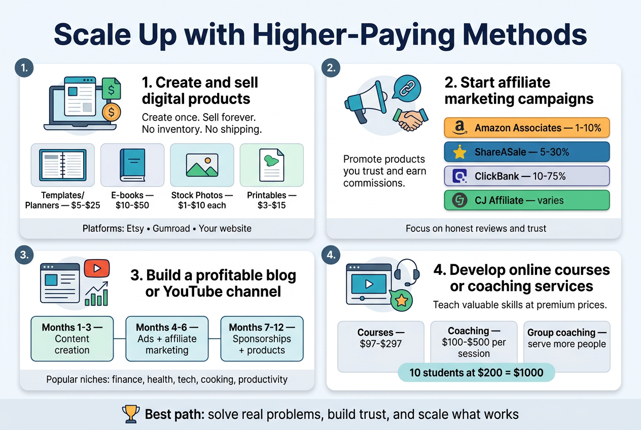 Scale Up with Higher-Paying Methods