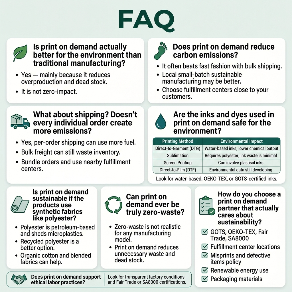 Print on Demand FAQ Frequently asked questions about print on demand and the environment