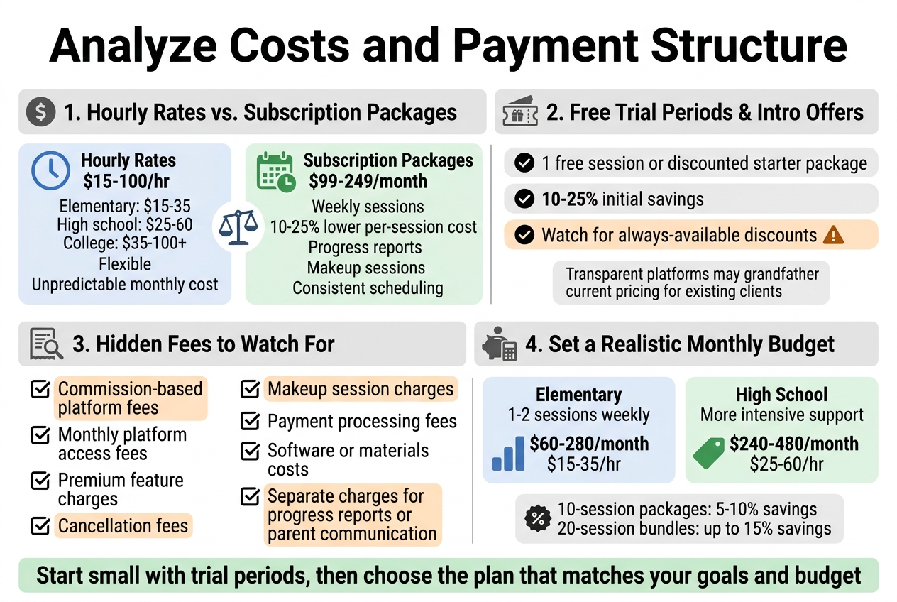 Analyze Costs and Payment Structure