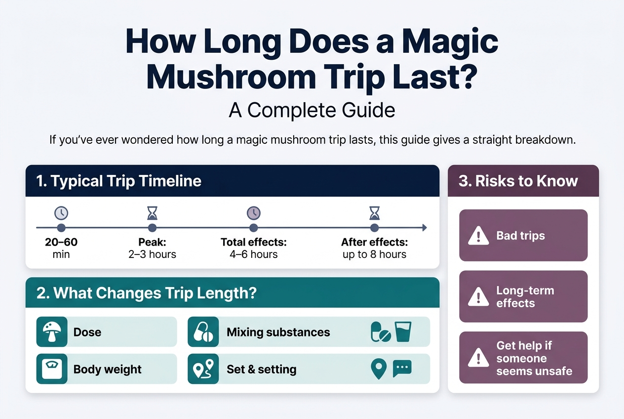 How Long Does A Magic Mushroom Trip Last? Guide