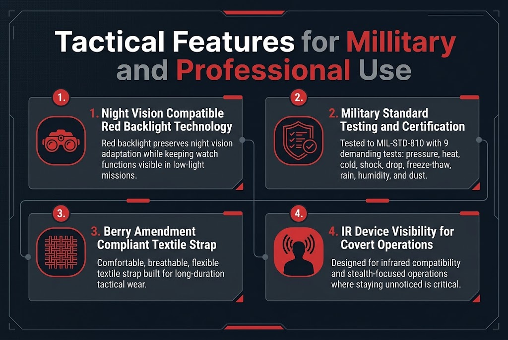 Tactical Features for Military and Professional Use